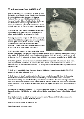 A preview of a PDF biography for Steel, Malcolm Joseph
